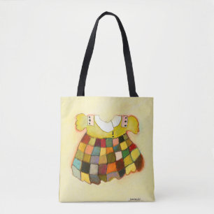 Kleid des girly das niedliche Kindes, gelb Tasche