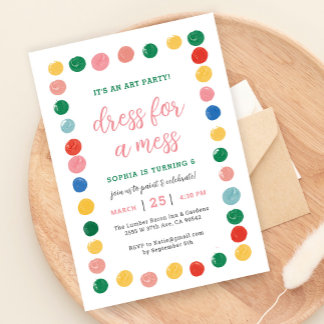 Kleid für ein gemälztes Party Kinder Einladung