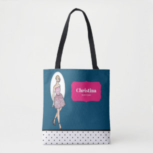 Kleid im Cocktail-Stil mit rosa Rosen in Modeillus Tasche