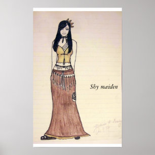 Kleiden Sie das Teil, schüchternes Mädchen Poster