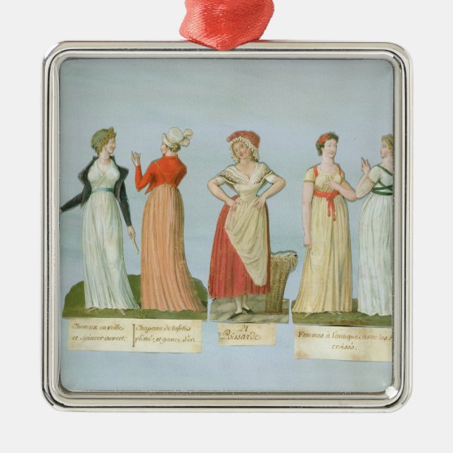 Kleider und Kostüme in der Mode Silbernes Ornament (Vorne)