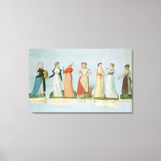 Kleider und Kostüme in der Vogue Leinwanddruck (Vorderseite)
