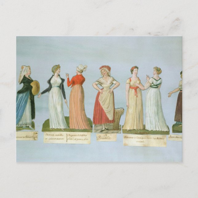 Kleider und Kostüme in der Vogue Postkarte (Vorderseite)