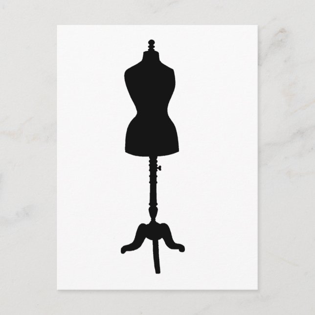 Kleiderbüste Silhouette II Postkarte (Vorderseite)