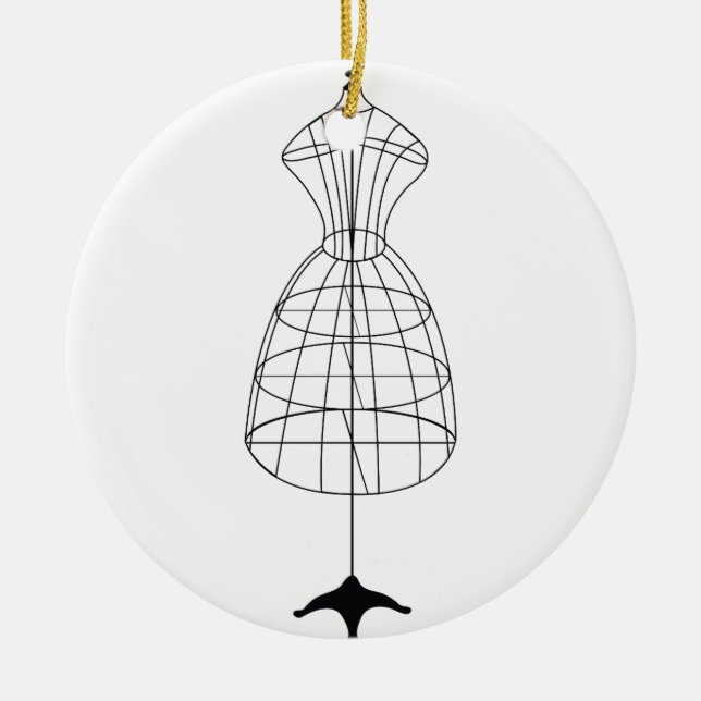 Kleiderform Keramik Ornament (Vorne)