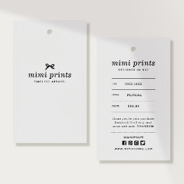 Kleiderhang Tag mit Preis, Größe, Stil & Soziales