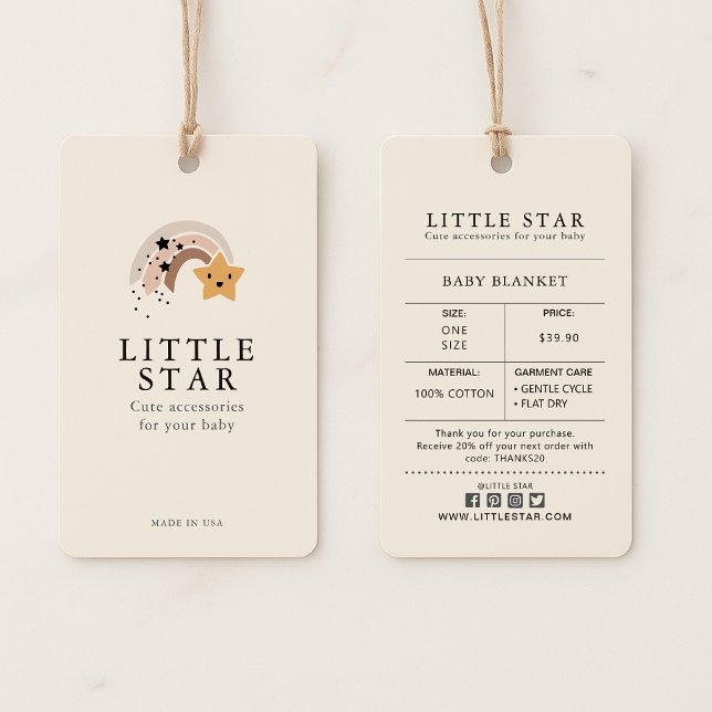 Kleiderhang Tag mit Preis, Größe, Stil & Soziales (Von Creator hochgeladen)