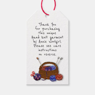 Kleidermarke für Strickkörbe Geschenkanhänger