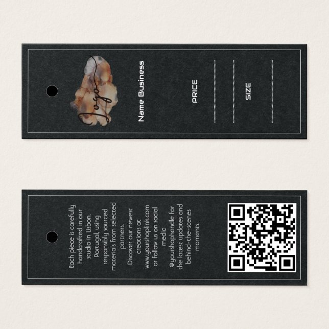 Kleidermarke mit individualisierbarem Firmennamen (Vorne & Hinten)