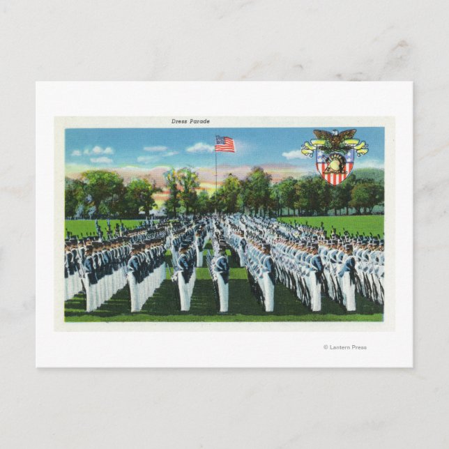 Kleiderparade der Militärakademie Postkarte (Vorderseite)