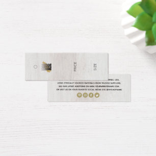 Kleiderpreisschild für moderne Holz-Hintergrund