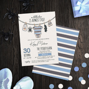Kleiderreihe ein kleines Boo Blue Boy Halloween Einladung