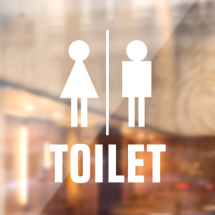 Kleiderschild an der männlichen WC-Toilette Fensteraufkleber