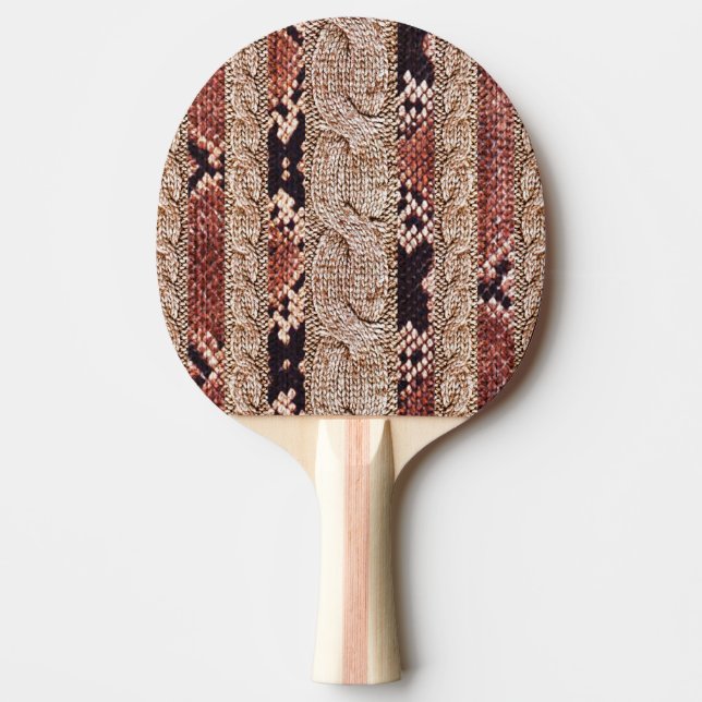 Kleiderstruktur, geometrisches Schlangenmuster. Tischtennis Schläger (Vorderseite)