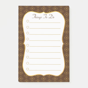 Kleidung auf braun & weiß & Dinge zu tun Post-it Klebezettel