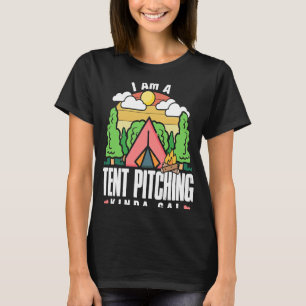 Kleidung außerhalb der Wildtiere Zelt Pitching Gir T-Shirt
