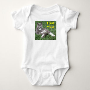 Kleidung Baby Cat I Liebe Yoga Strampler