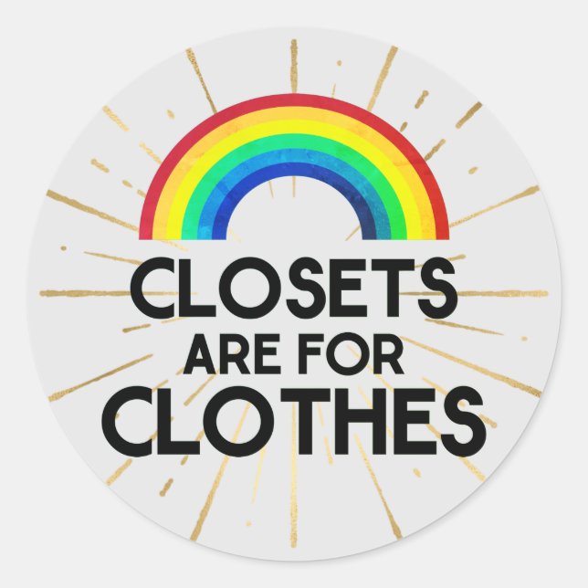 Kleidung für den Gay Pride Runder Aufkleber (Vorderseite)