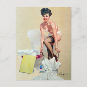 Kleidung Pin Up Postkarte