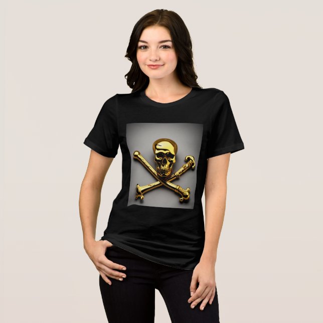 Kleidung & Schuhe — Frauen-Mode-Kleidung oben Tri-Blend Shirt (Vorderseite voll)