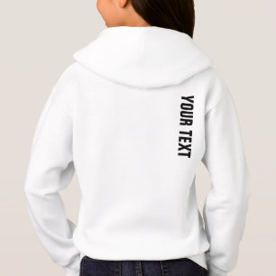 Kleidung Zurück Drucken Hinzufügen Text Mädchen hi Hoodie