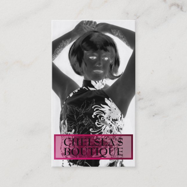Kleidungs-Butike-Geschäfts-Karten-Vorlagen Visitenkarte (Vorderseite)