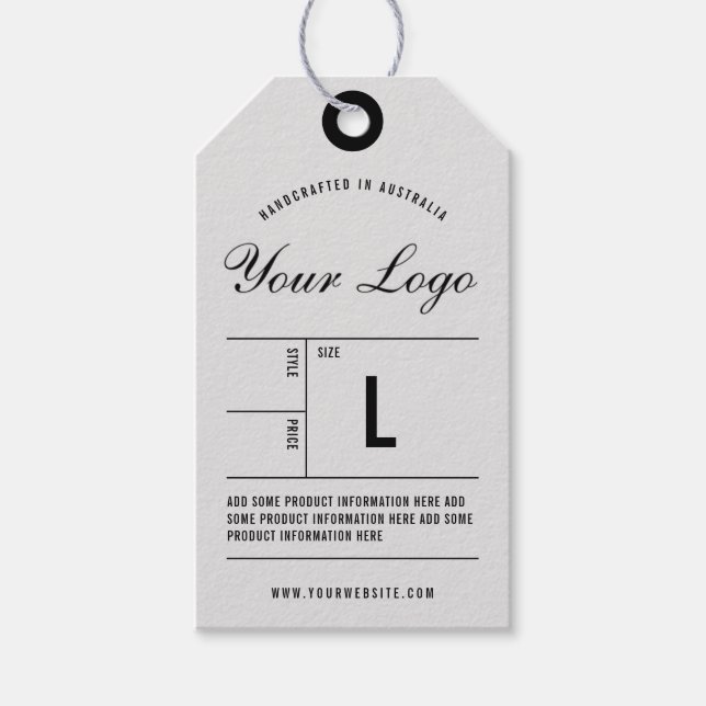 Kleidungslogos Hang Price-Tag Geschenkanhänger (Vorderseite)