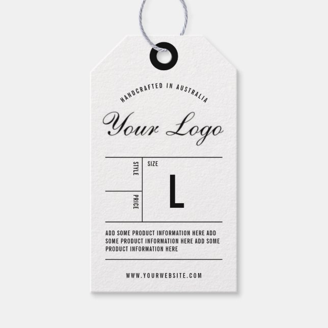 Kleidungslogos Hang Price-Tag Geschenkanhänger (Vorderseite)