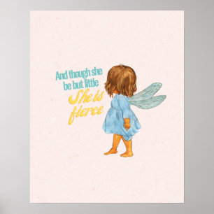 Klein aber feurig süße braune Haut Fee   Poster