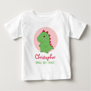 Klein aber fierce   Funny Niedlich Dino Chibi T-Re Baby T-shirt