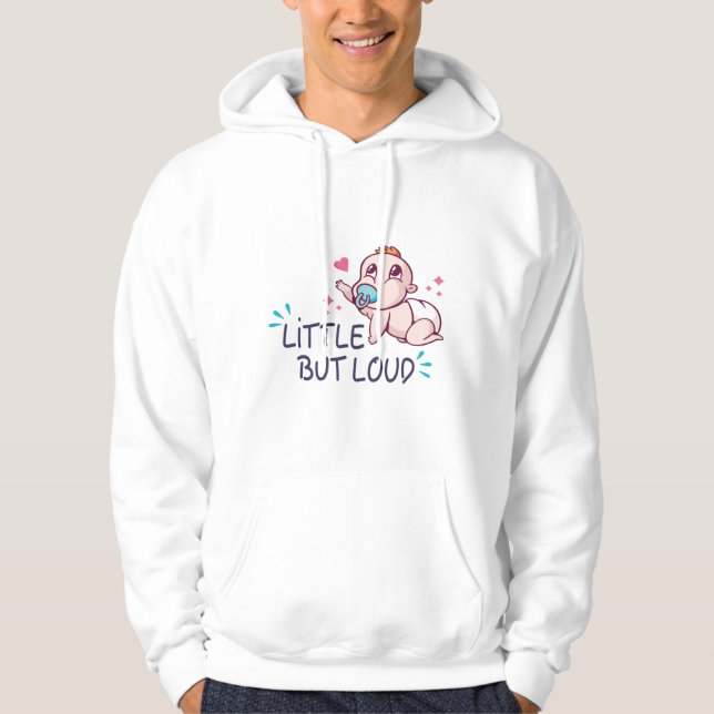 Klein aber laut hoodie (Vorderseite)
