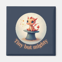 Klein aber mächtig - Niedliches Drachenmagnet