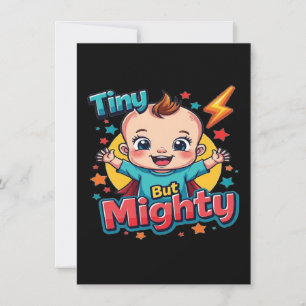 Klein aber mächtig - Niedliches Super Baby Power D Einladung