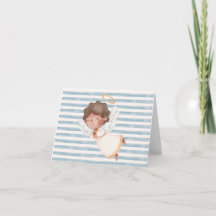 Klein, geklappt Dankeschön Karte mit Engel