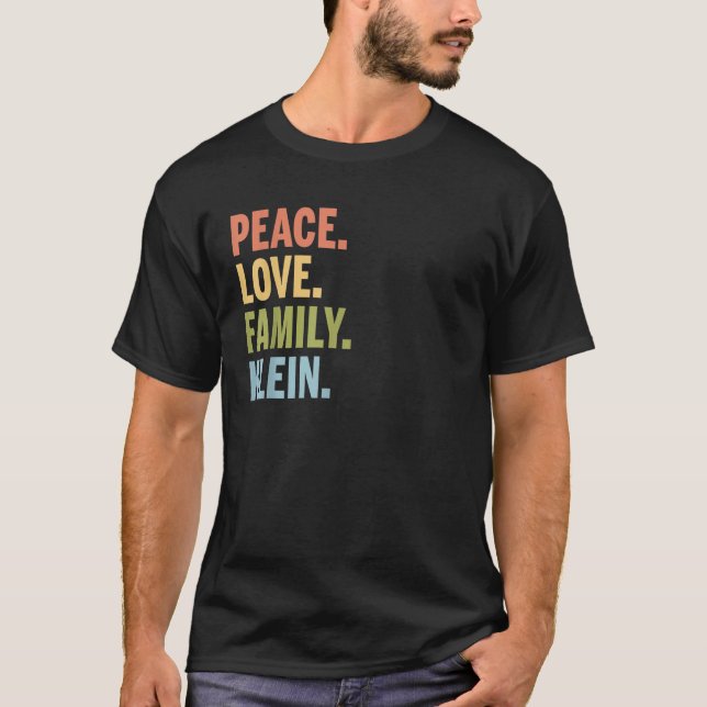 Klein Nachname Peace Liebe Matching T-Shirt (Vorderseite)