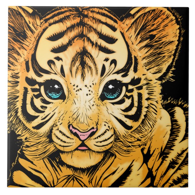 KLEIN TIGER FLIESE (Vorderseite)