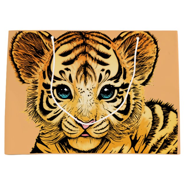 KLEIN TIGER GROßE GESCHENKTÜTE (Vorderseite)