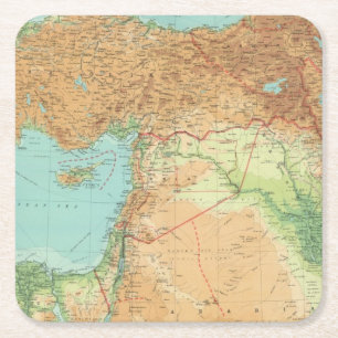 Kleinasien, Syrien u. Mesopotamien Rechteckiger Pappuntersetzer
