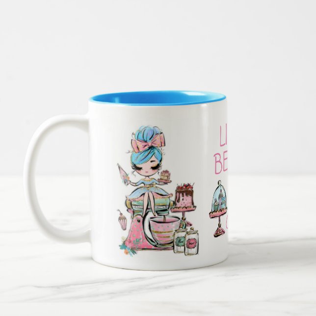 Kleinbäckerei, Kuchen Zweifarbige Tasse (Links)