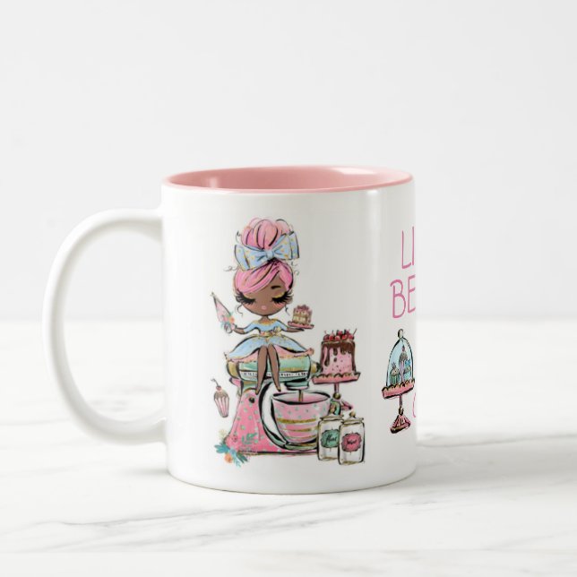 Kleinbäckerei, Kuchen Zweifarbige Tasse (Links)