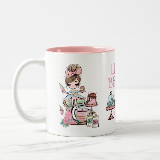 Kleinbäckerei, Kuchen Zweifarbige Tasse (Links)