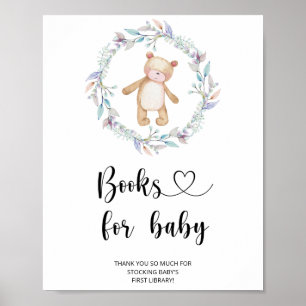 Kleinbär in Wasserfarbe, Bücher für das Baby Poster