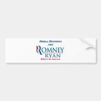 Kleinbetrieb für Romney Ryan Autoaufkleber