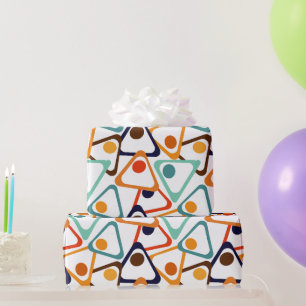 Kleine 70er-Dreiecke Geschenkpapier