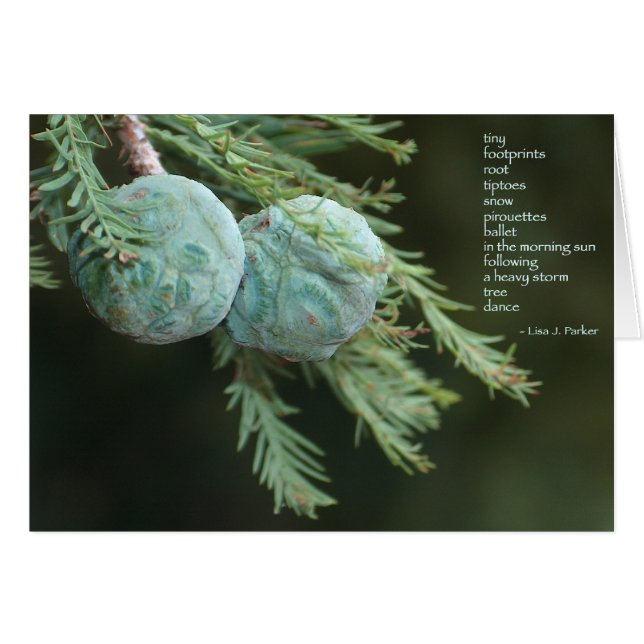 Kleine Abdruck-Gedicht-Karte (Vorderseite (Horizontal))