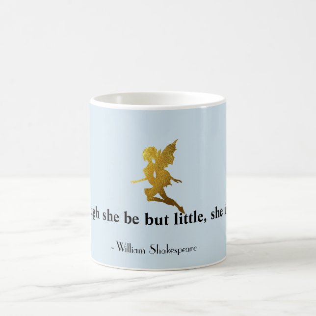 Kleine, aber fierce Zitat Fairy Silhouette Tasse (Mittel)