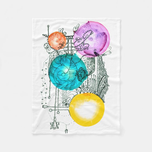 Kleine Abstrakte Kunst "Erweiterung des Multiversu Fleecedecke (Vorderseite)