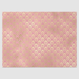 Kleine, Abstrakte Tropfen in rosa Decoupage Seidenpapier