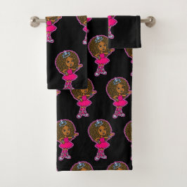 kleine afrikanische Prinzessin Badhandtuch Set