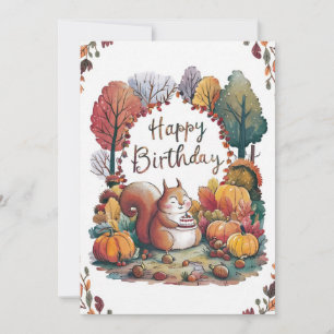 Kleine Ahornleaf Herbst glücklich Geburtstag Karte